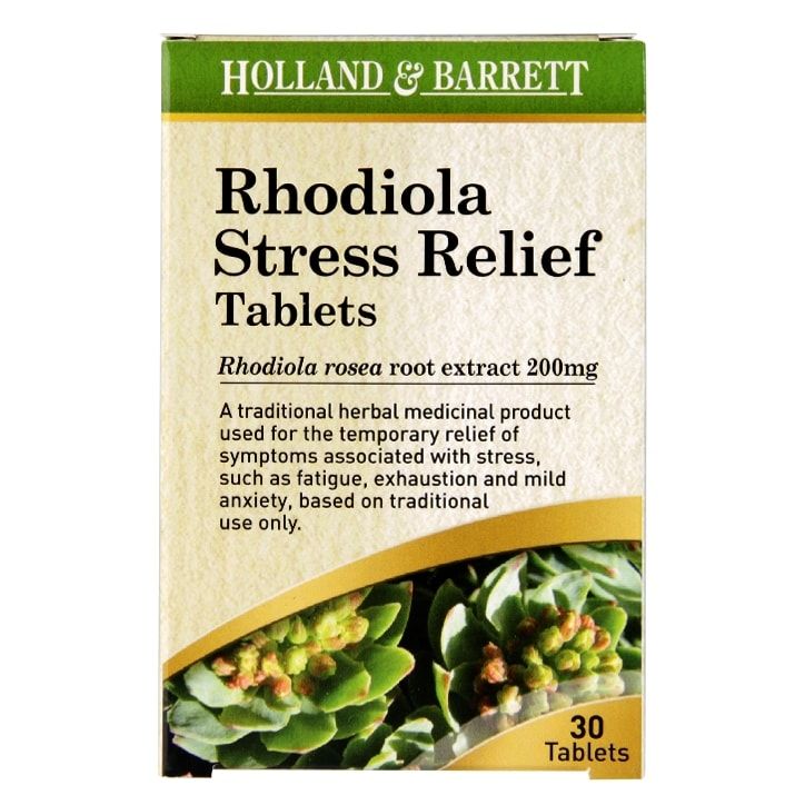 Holland &amp;amp; Barrett Rhodiola Stress Relief 30 Tablets 200mg