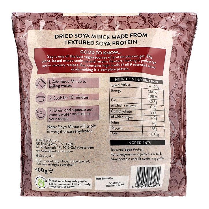 Holland &amp;amp; Barrett Soy Protein Mince 400g