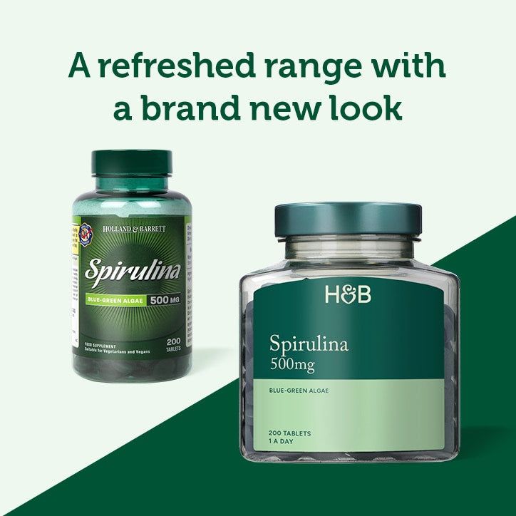 Holland &amp;amp; Barrett Spirulina 500mg 200 Tablets