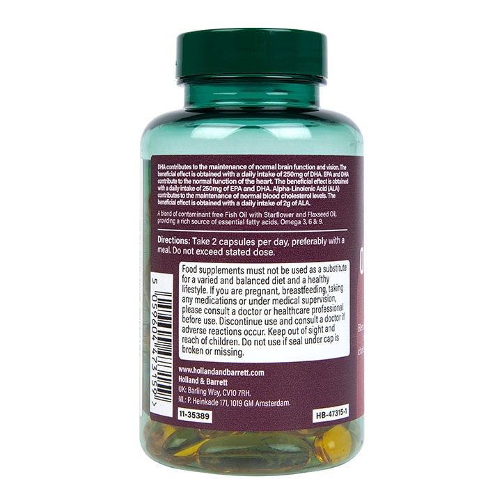 Holland &amp;amp; Barrett Triple Omega 3-6-9 60 Capsules 1000 mg