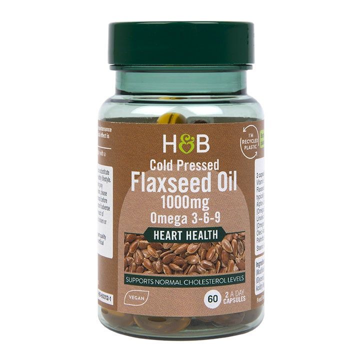 Holland &amp;amp; Barrett Vegan Flaxseed Triple Omega 3-6-9 Oil 60 Capsules