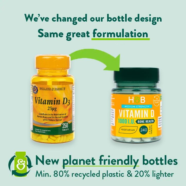 Holland &amp;amp; Barrett Vitamin D3 1000 I.U 25ug 240 Tablets