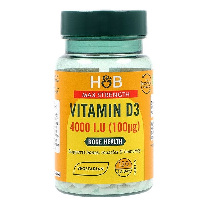 Holland &amp;amp; Barrett Vitamin D3 4000 I.U. 100ug 120 Tablets