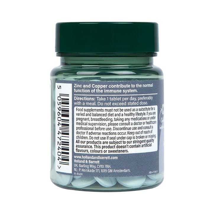Holland &amp;amp; Barrett Zinc &amp;amp; Copper 15mg 120 Tablets