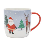 Home Santa &amp;amp; Reindeer Decal Mug