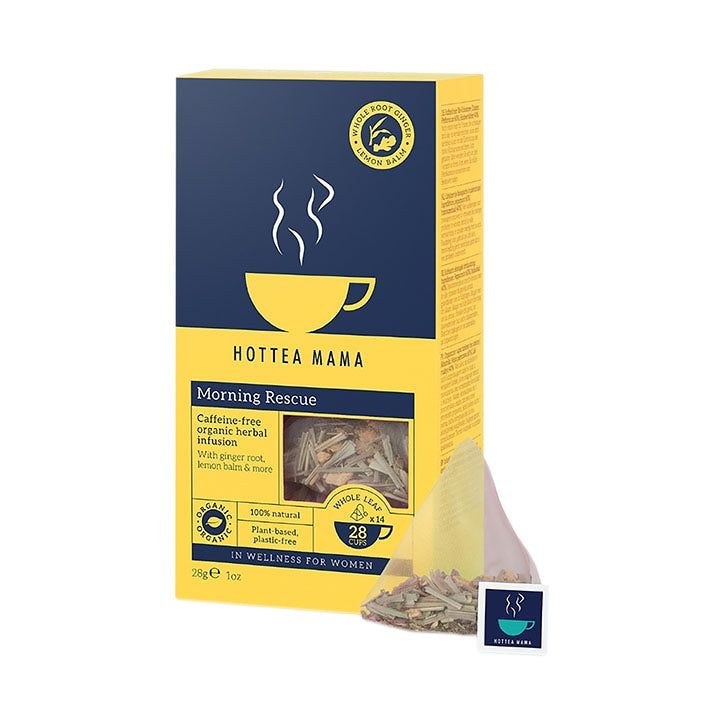 HotTea Mama Morning Rescue Ginger Root &amp;amp; Lemon Balm Tea 14 Tea Bags