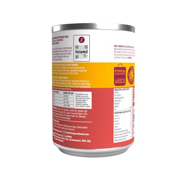 Hownd Papaya Lentil &amp;amp; Chia Dahl with Coconut &amp;amp; Moringa Wet Dog Food   400g