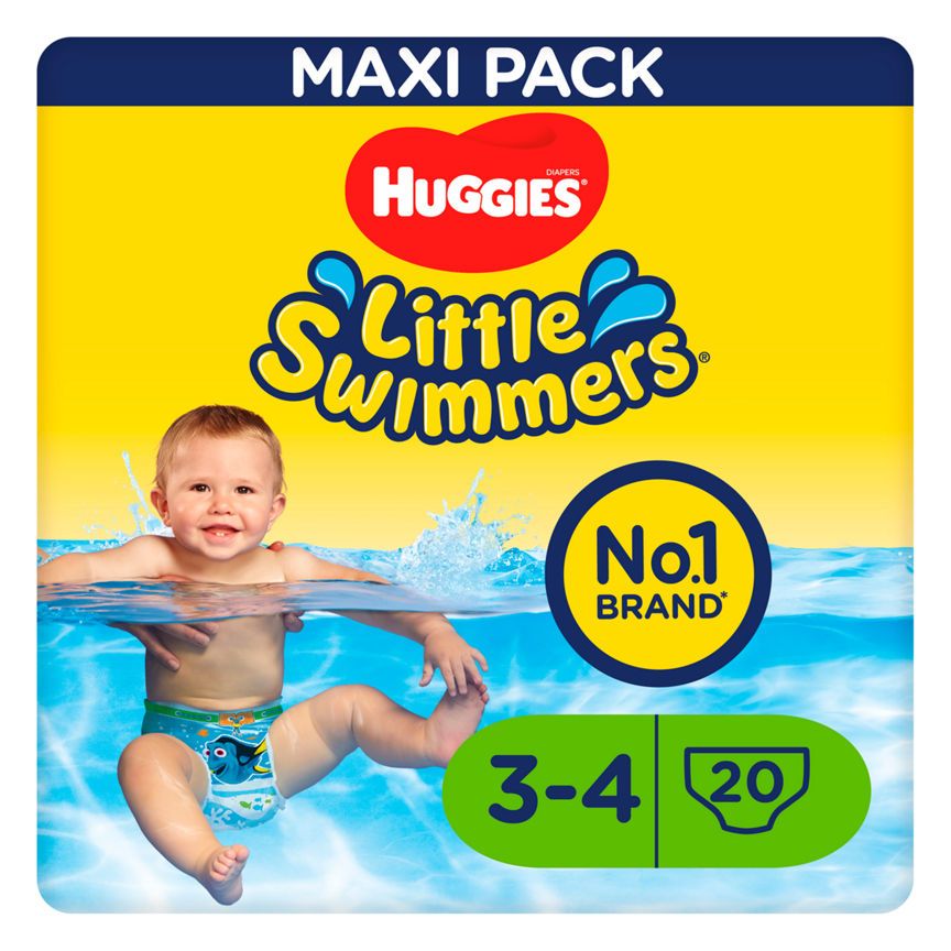 Huggies Little Swimmers&amp;reg; Swim Pants Size 3-4 7kg-15kg, 15lb-34lb 20 Pants