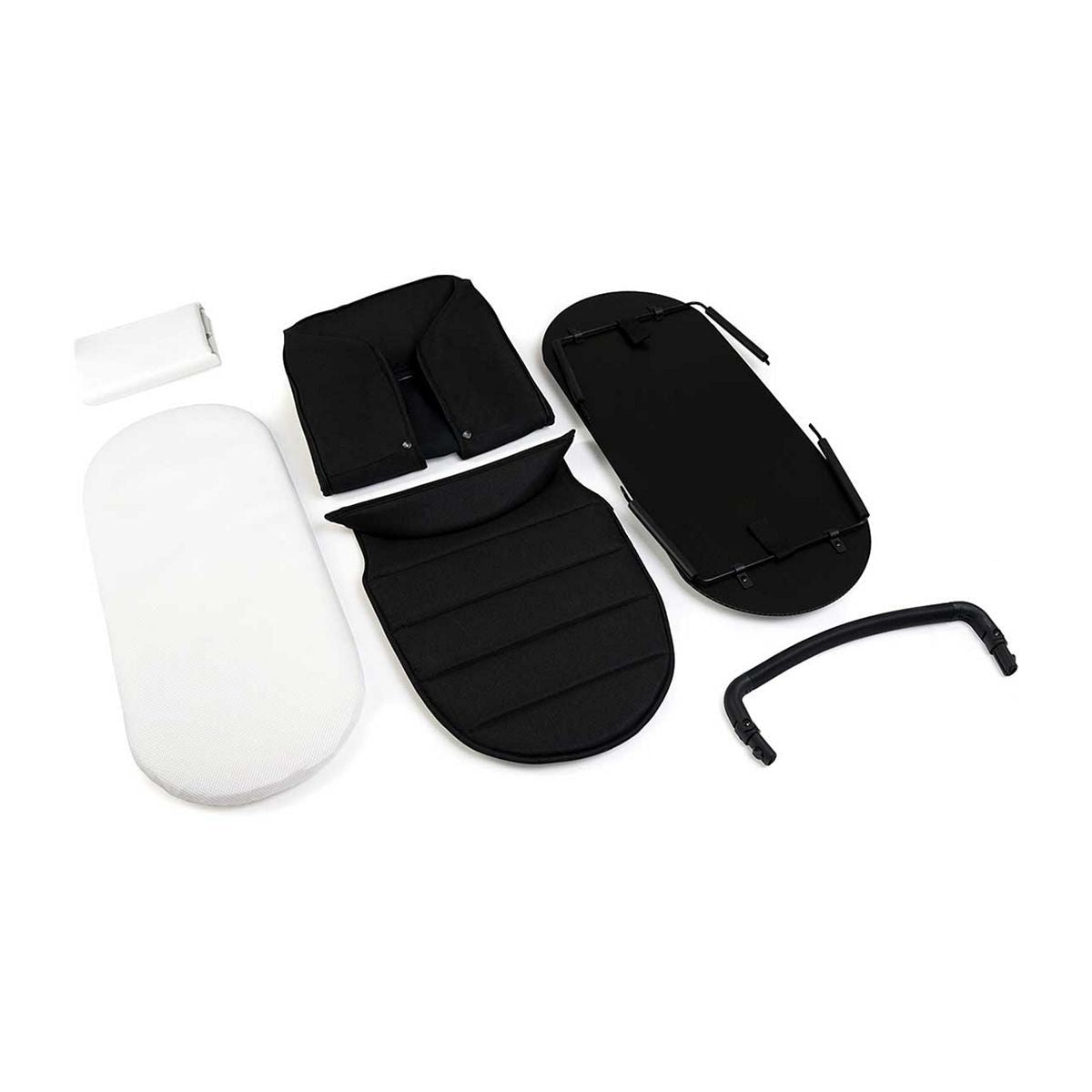 iCandy Peach Black Twill Second Carrycot Fabric &amp;amp; Bumper Bar