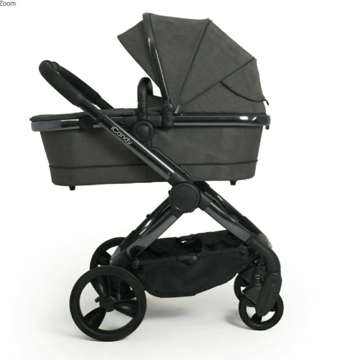 iCandy Peach Stroller and Carrycot - Phantom / Dark Grey Check