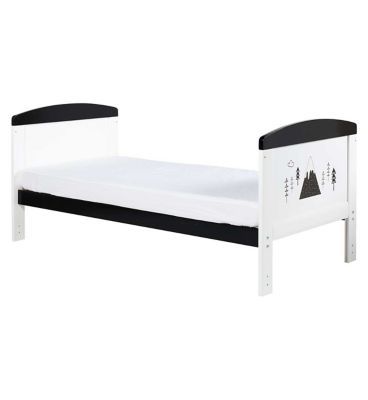 Ickle Bubba Coleby Style Cot Bed and Sprung Mattress - Mono Mountains