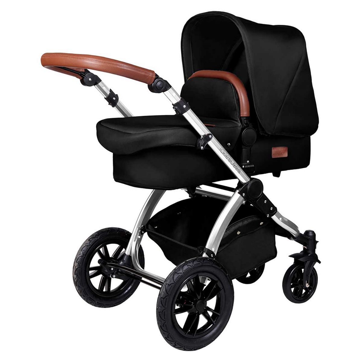 Ickle Bubba Stomp V4 2 in 1 carrycot &amp;amp; pushchair chrome/midnight