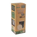 iECO Recyclable Triple Wall Hot Cups &amp;amp; Lids, 12oz, 100 Pack