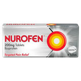 Nurofen 200mg ibuprofen tablets pack of 8, imported from the UK