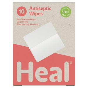 Heal antiseptic wipes cleanser 10 pack, UK version