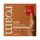 Roam ultra thin skin tone condoms x12, imported from the UK