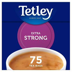 Tetley Extra Strong Black Tea Bags x75 (British brand)