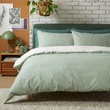 Habitat Seersucker Gingham Bedding Set Green, UK version
