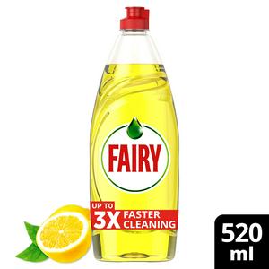 Fairy washing up liquid lemon 520ml - British product