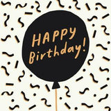 Sainsbury's birthday card black balloon 15.9cm (British brand)