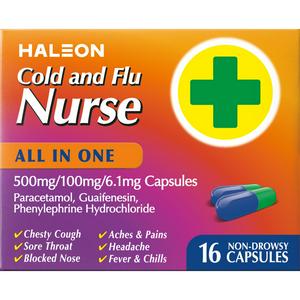 Cold & Flu Nurse All in One Capsules 16ct, UK version