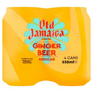 Old Jamaica ginger beer soft drink 4x330ml, imported from the UK