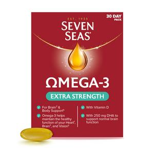 Seven Seas Omega-3 Fish Oil Extra Strength 30 capsules (British brand)