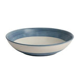 Habitat Artisan Stripe Stoneware Pasta Bowl - Blue