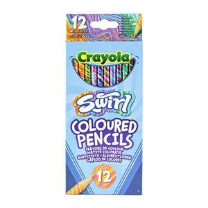 Crayola Swirl Pencils Pack of 12 Rainbow Variants - British product