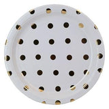 Sainsbury's Home Paper Plates Gold Spot White 23cm (British brand)