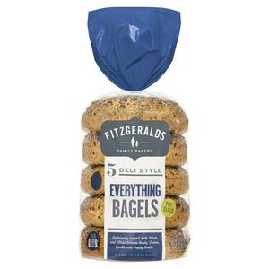 Fitzgeralds Everything Bagels x5