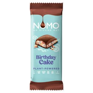 NOMO Birthday Cake Bar Vanilla 127g, imported from the UK