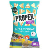 Properchips salt and vinegar lentil chips 85g, imported from the UK