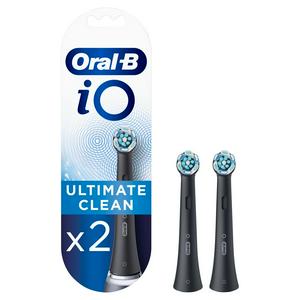 Oral-B iO Black Toothbrush Heads 2 Pack, imported from the UK