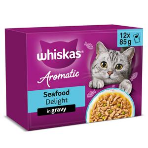 Whiskas Aromatic Seafood Delight Selection Wet Cat Food Pouches 12 x 85g