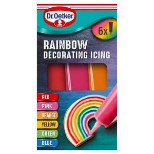 Dr. Oetker Rainbow Decorating Icing 6 x 17g - British product