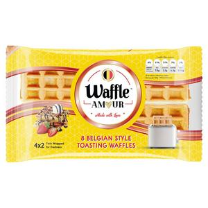 Waffle Amour Belgian style waffles x8 pack (British brand)