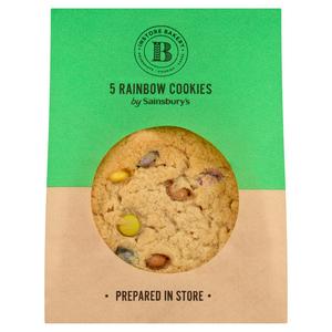 Sainsbury's Rainbow Cookies 5 Pack Chocolate Centre