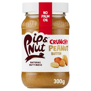 Pip Nut Crunchy Peanut Butter 300g jar, imported from the UK