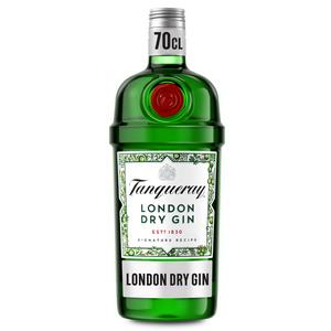 Tanqueray London Dry Gin 70cl bottle distinctive family crest (British brand)