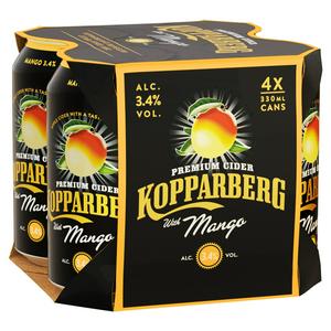 Kopparberg mango fruit cider multipack 4 x 330ml, UK version
