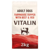 Vitalin Dog Farmhouse Supper with Beef and Veg Dry Food 2kg (British brand)