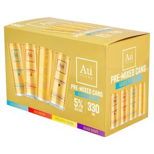 Au flavoured vodka cans variety pack 8 x 33cl - British product