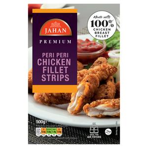 Jahan Peri Peri Chicken Fillet Strips 500g, UK version