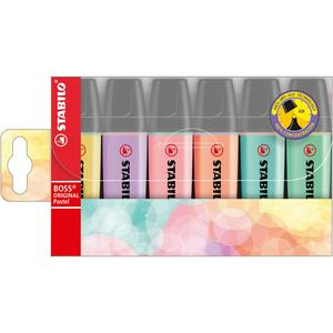 Stabilo Boss Pastel Highlighters 6 Pack Set (British brand)