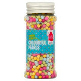 Cake Decor Colourful Pearls edible sugar sprinkles 35g - British product