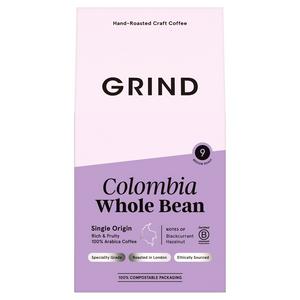 Grind Colombia whole bean coffee 200g, UK version