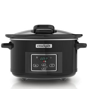 Crockpot 4.7L slow cooker black hinged lid - British product