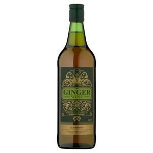 Sainsbury's ginger wine 70cl glass bottle (British brand)