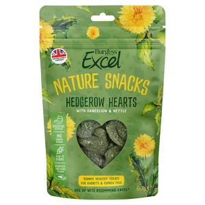 Burgess Excel Nature Snacks Hedgerow Hearts 60g - British product